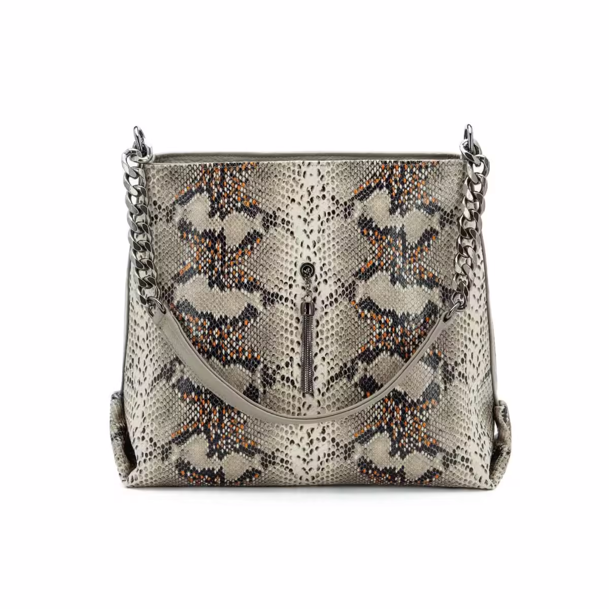 Poșetă Damă ZEA Piele Naturală Șarpe 271 Grej